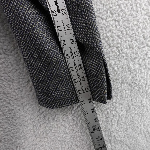 MANI Made in Italy Men Virgin Wool Cashmere Blend Blazer Grey Patterned Size 34R - Picture 12 of 13